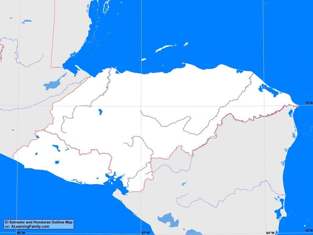 Хондурас празно мапа