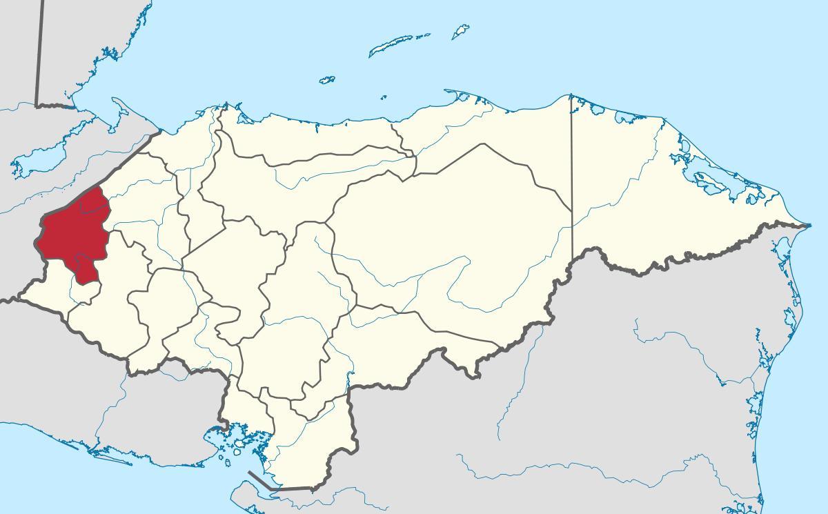 карта на copan Хондурас