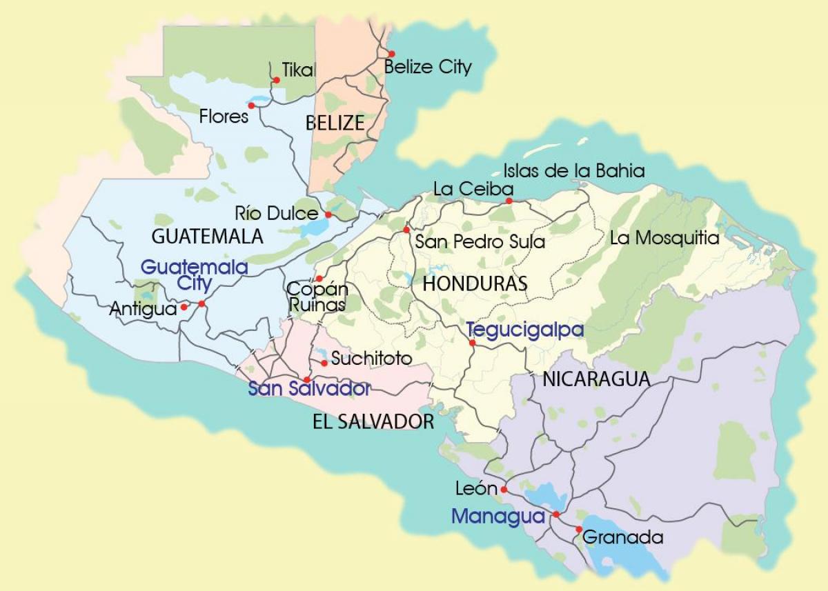 карта на mosquitia Хондурас