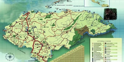 Карта на Хондурас географија