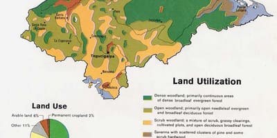 Карта на Хондурас планините