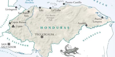 Карта на la ceiba Хондурас