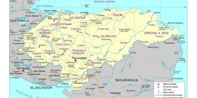 Хондурас карта со градови