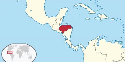 Хондурас локација на мапата на светот