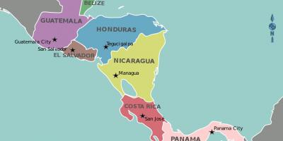 Карта на Хондурас мапата централна америка