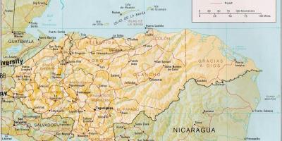 Roatan заливот острови Хондурас мапа
